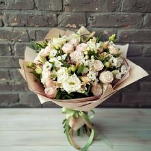 Букет цветов из:  Альстромерии, Розы и Хризантемы в Мельниково