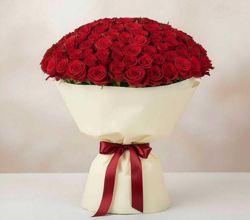 Букет 101 Красная роза Милано в Мельниково