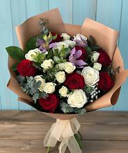 Букет цветов из:  Розы и Альстромерии #REPLACE_PRED# Мельниково