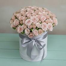 Цветочная композиция из Розы в шляпной коробке в Мельниково