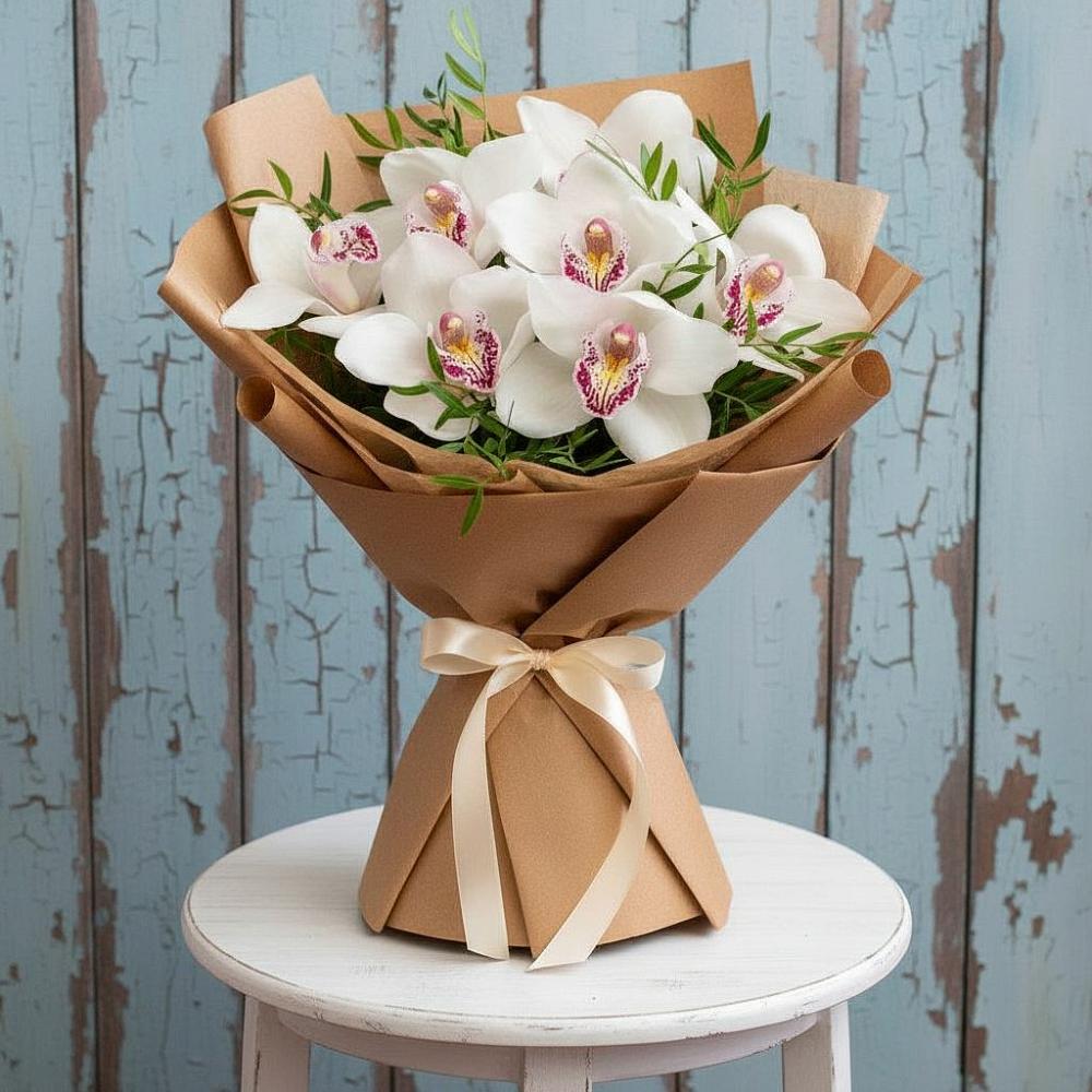 Букет цветов из: Орхидеи и Розы в Мельниково