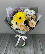 Букет цветов из:  Розы, Герберы и Хризантемы #REPLACE_PRED# Мельниково