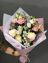 Букет цветов из:  Альстромерии, Розы и Лизиантусы #REPLACE_PRED# Мельниково
