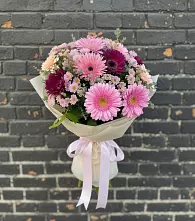 Букет цветов из:  Герберы и Хризантемы #REPLACE_PRED# Мельниково