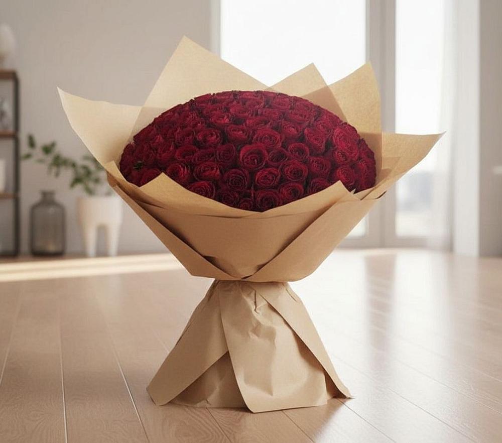 Букет 101 Красная роза в Мельниково