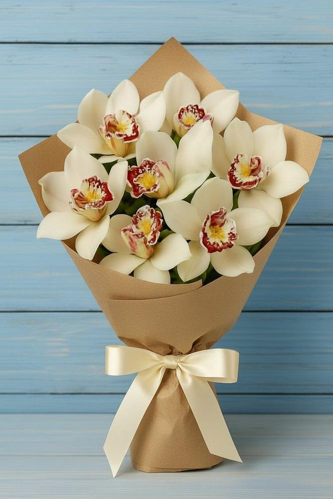 Букет цветов из: Орхидеи и Розы в Мельниково